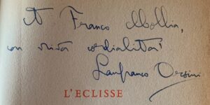 (Autografo) Lanfranco Orsini - L'eclisse   [Vallecchi, 1962] - immagine 2