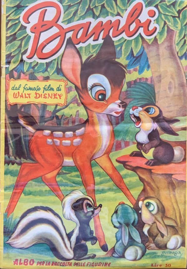 Walt Disney - Bambi. Album figurine completo   [Edizioni Lampo, 1951]