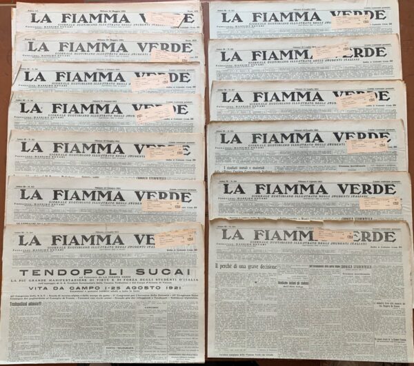 La Fiamma Verde n° 1-120 - Anno III. Giornale Quotidiano Illustrato degli Studenti Italiani   [Istituto Editoriale italiano Milano, 1921]