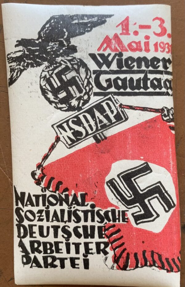 Partito Nazista - Etichetta originale / National Sozialistiche Deutsche Arbeiter Partei (NSDAP) - Wiener Gautag 1-3 Mai 1931