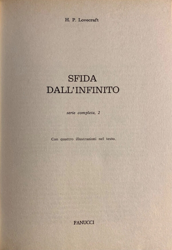 H. P. Lovecraft - Sfida dall'infinito [Fanucci, 1976]