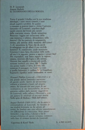 H. P. Lovecraft e August Derleth - Il guardiano della soglia [Fanucci, 1977] - immagine 3