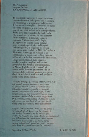 H. P. Lovecraft e August Derleth - La lampada di Alhazred [Fanucci, 1977] - immagine 3