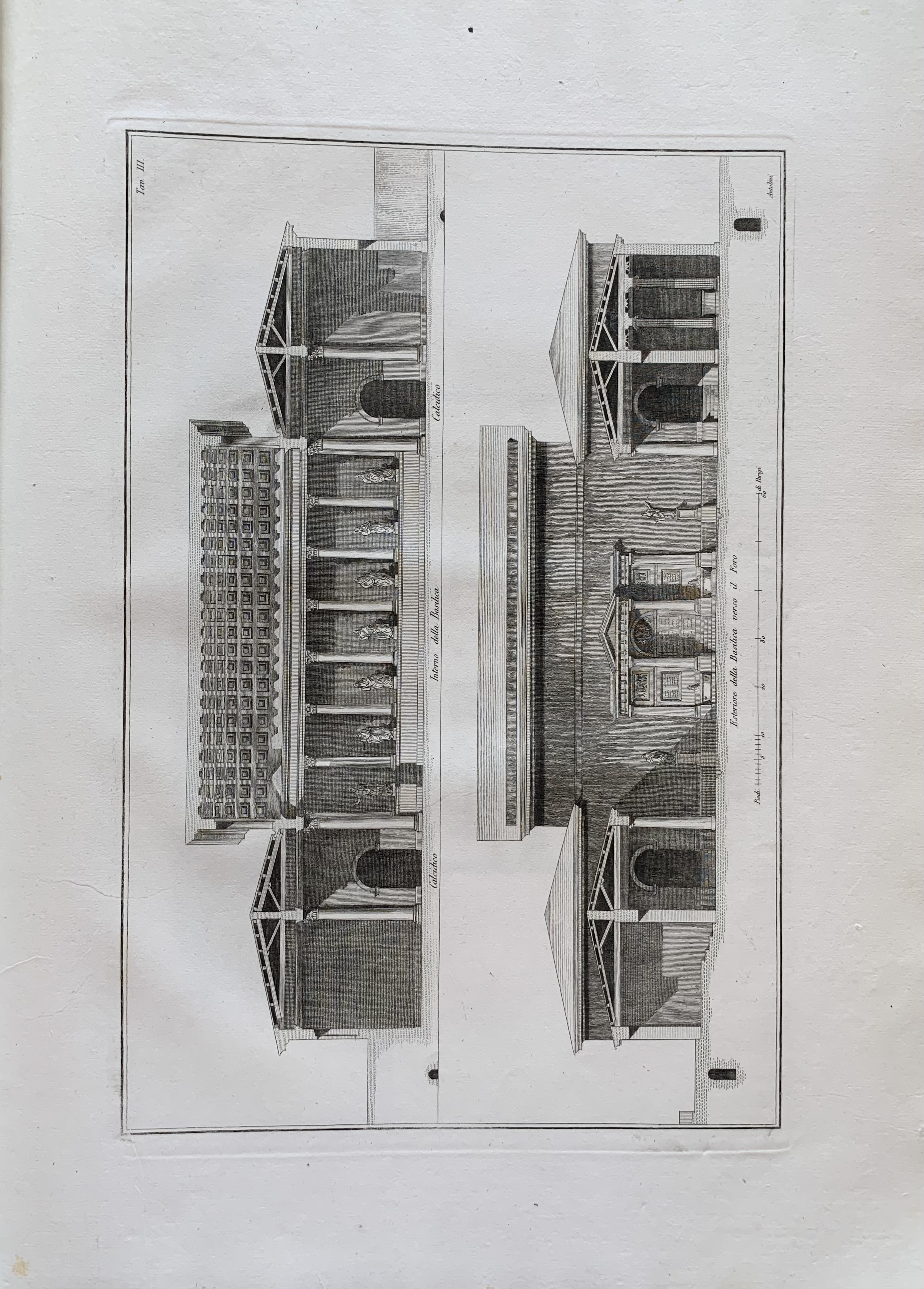 Giovanni Antolini - Idee elementari di architettura civile  [Fratelli Masi Bologna, 1813] e Giovanni Antolini - Le rovine di Veleia   [Società Tipografica Classici Italiani Milano, 1819] - immagine 10
