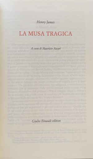 Henry James - La Musa Tragica   [Einaudi Torino, 1996] - immagine 4