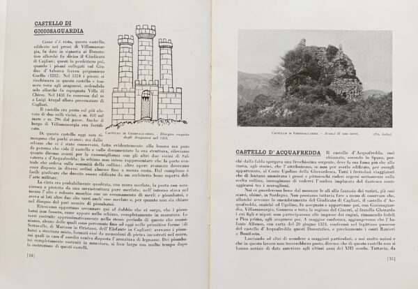 Raimondo Carta Raspi - Castelli medioevali di Sardegna   [Edizioni Il Nuraghe Cagliari, 1933]