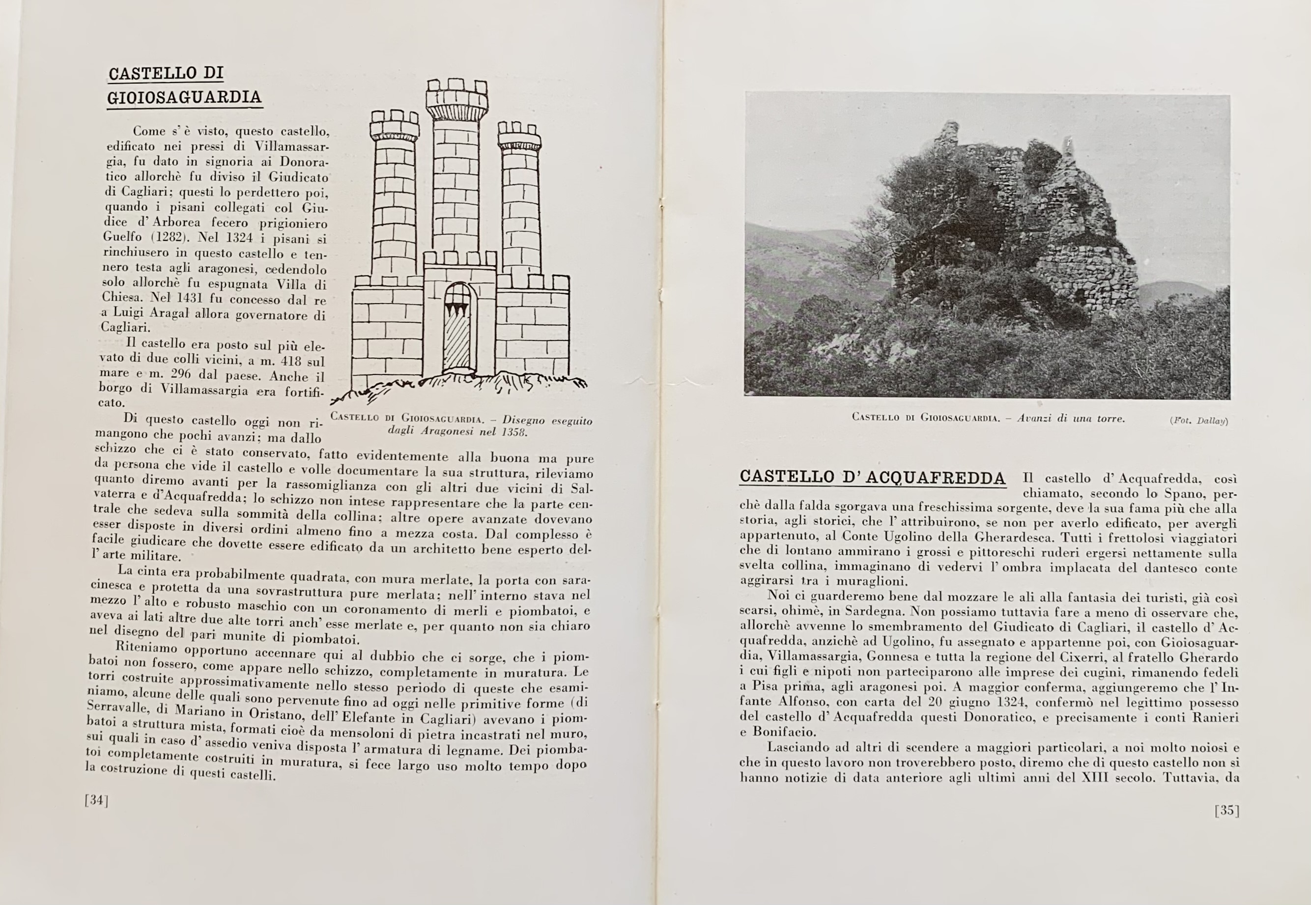 Raimondo Carta Raspi - Castelli medioevali di Sardegna   [Edizioni Il Nuraghe Cagliari, 1933] - immagine 4