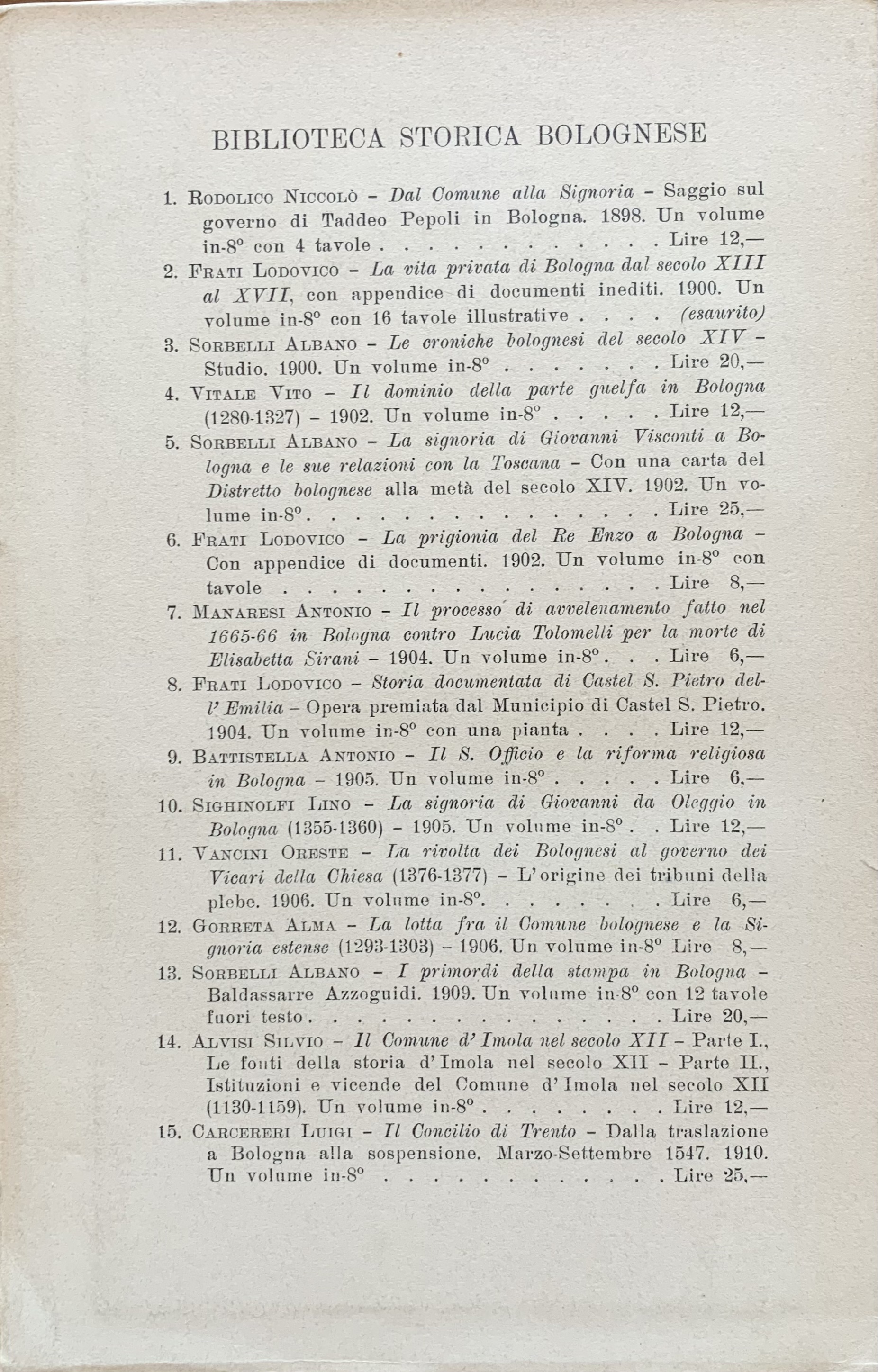 Lodovico Frati - Storia documentata di Castel S. Pietro dell