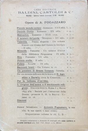 Antonio Fogazzaro - Ascensioni umane   [Baldini Castoldi Milano, 1899] - immagine 2