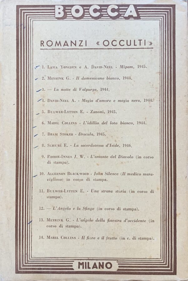 Edoardo Schuré - La sacerdotessa di Iside   [Fratelli Bocca Milano, 1946]