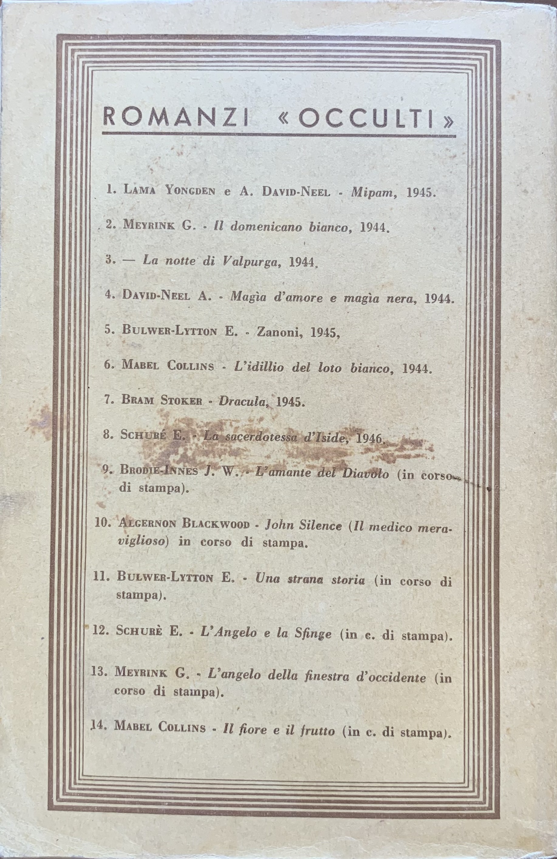 Algernon Blackwood - Il medico miracoloso (John Silence)   [Fratelli Bocca Milano, 1946] - immagine 2