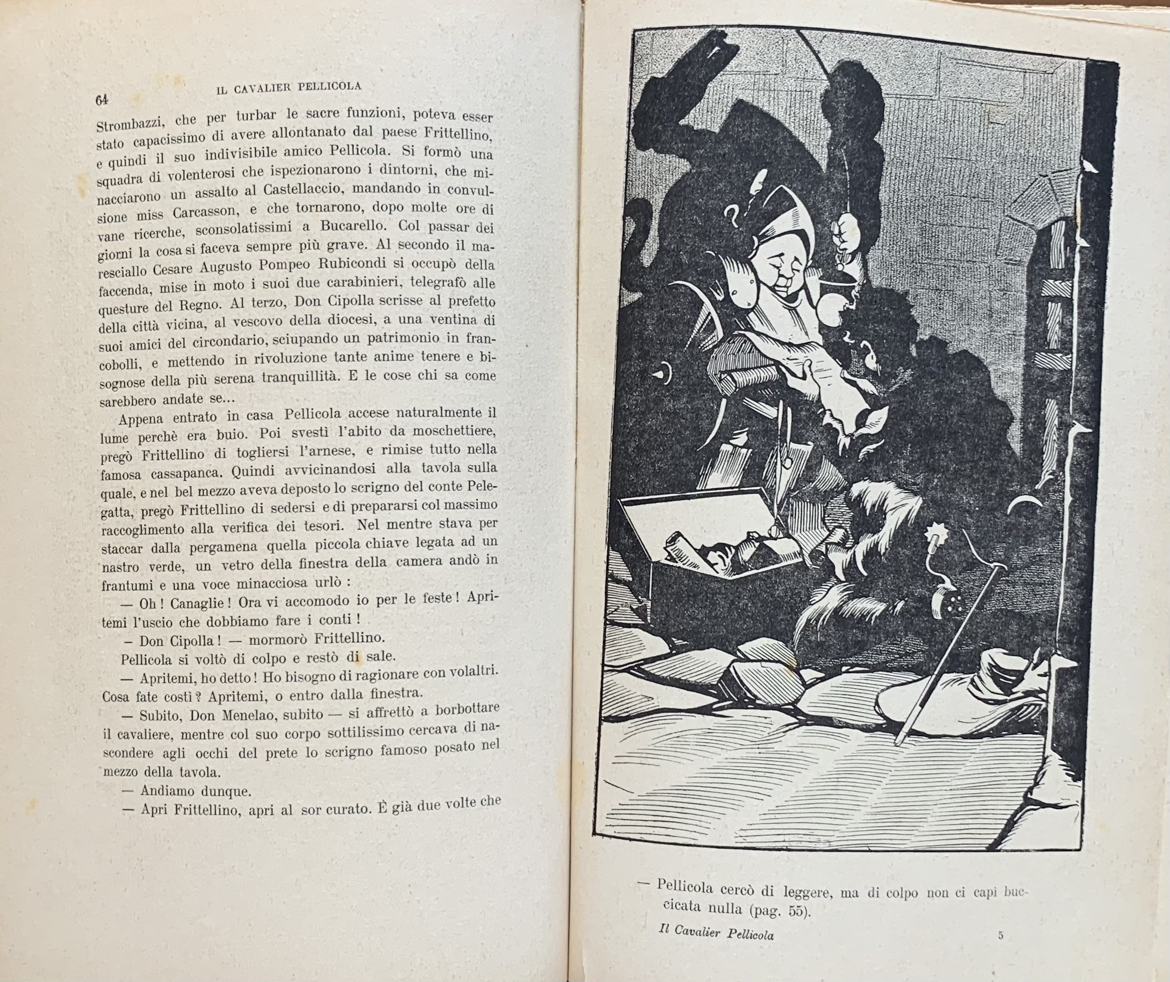 Collodi Nipote (Paolo Lorenzini) - Il Cavalier Pellicola. Storia quasi vera di un Don Chisciotte moderno   [Giovanelli Roma, 1907] - immagine 4
