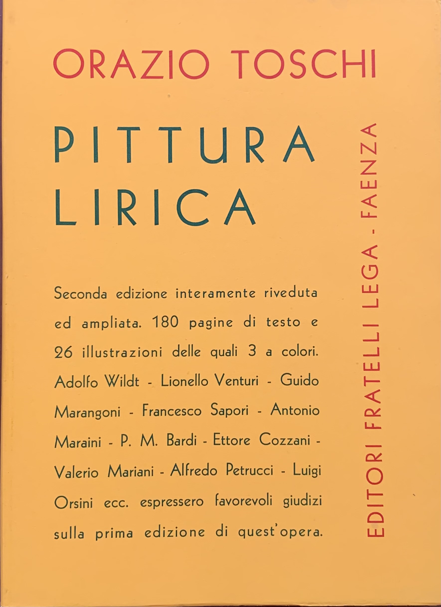 Orazio Toschi - Pittura lirica   [Fratelli Lega Faenza, 1932] - immagine 1