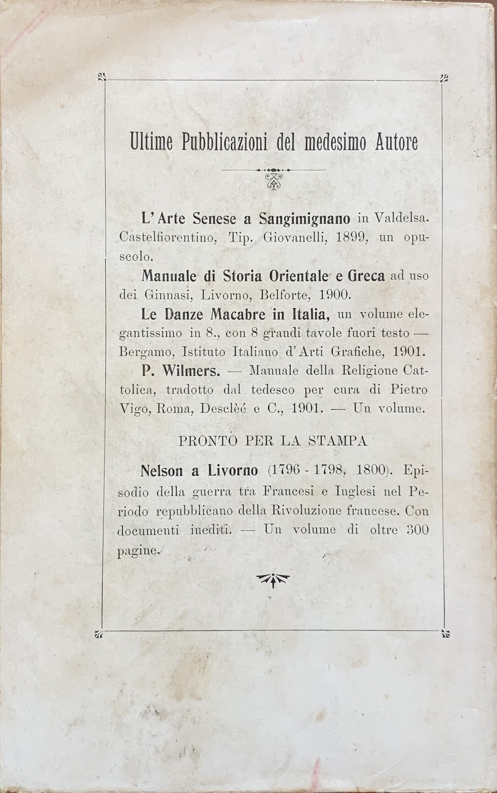 Pietro Vigo - Montenero. Guida storico artistica descrittiva   [Fabbreschi Livorno, 1902] - immagine 2