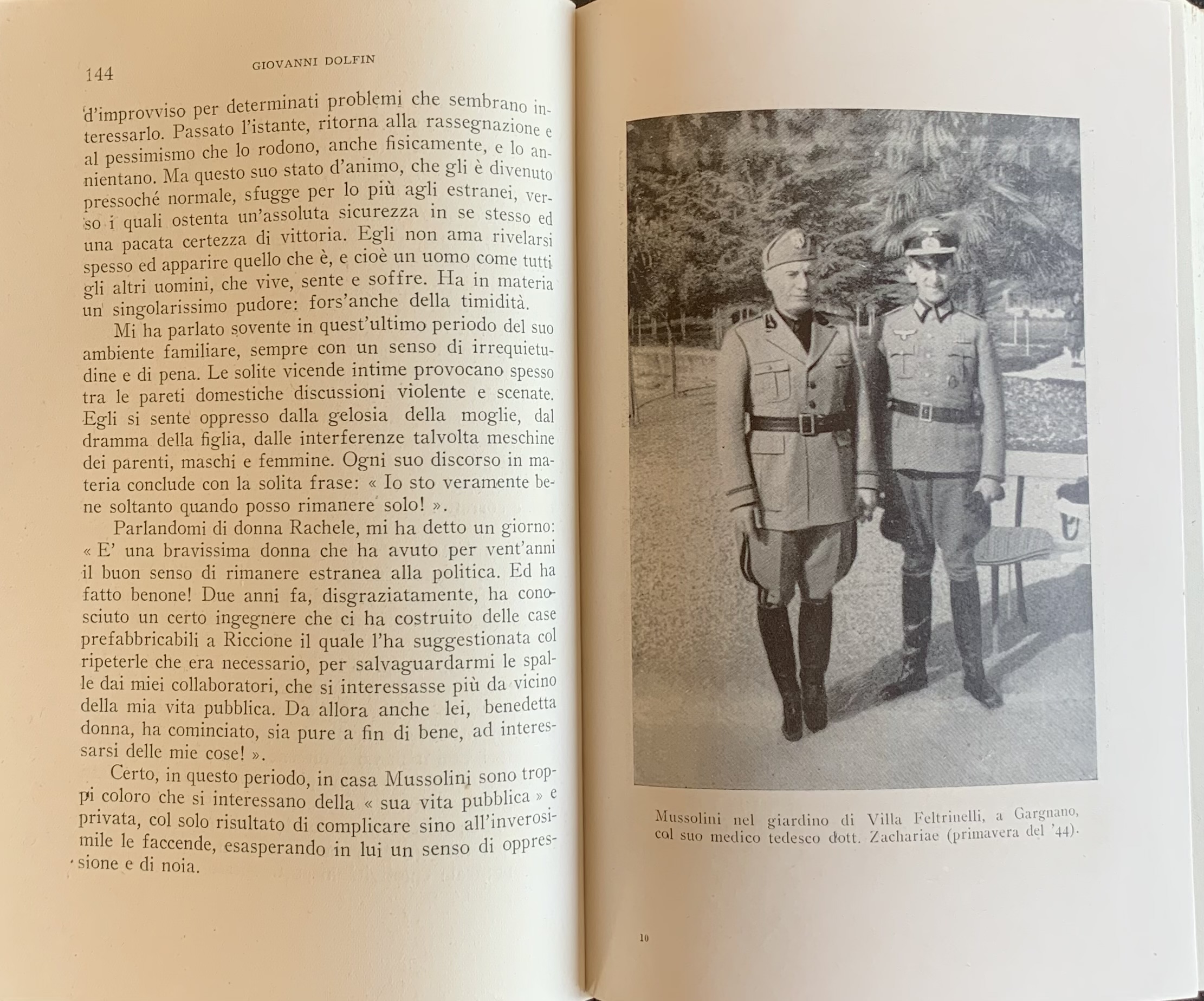 Dolfin, Giovanni - Con Mussolini nella tragedia. Diario del capo delle segreteria particolare del Duce (1943-1944)   [Garzanti Milano, 1949] - immagine 4