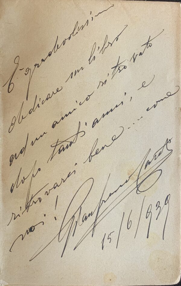 (Autografo) Casati, Gianfranco - Leggende dell'Altopiano di Piné   [Quaderni di Poesia Milano, 1939]