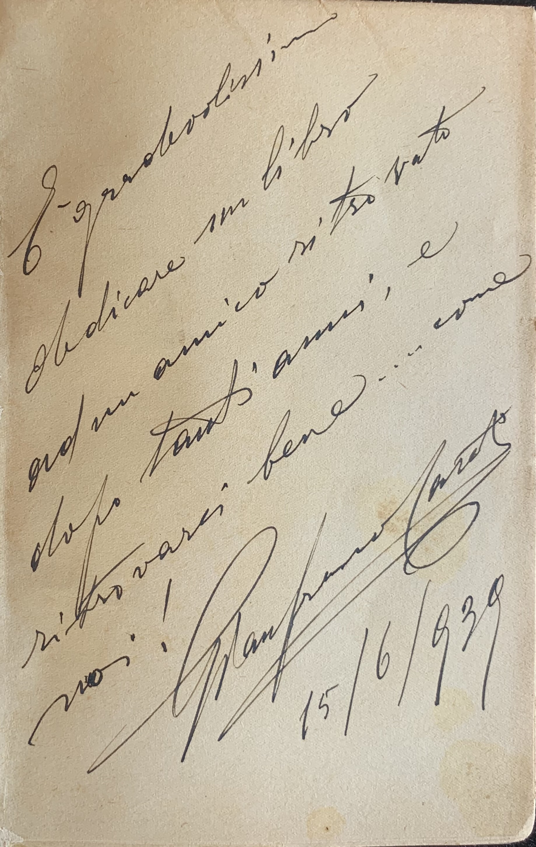(Autografo) Casati, Gianfranco - Leggende dell