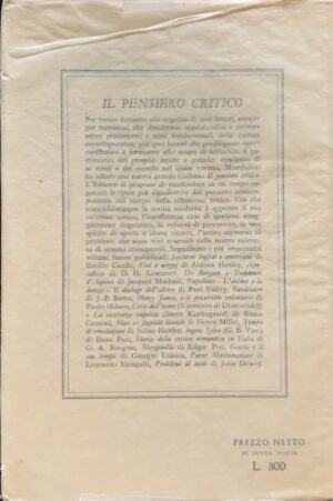 Saba, Umberto - Trieste e una donna 1910-1912   [Mondadori Milano, 1950] - immagine 2