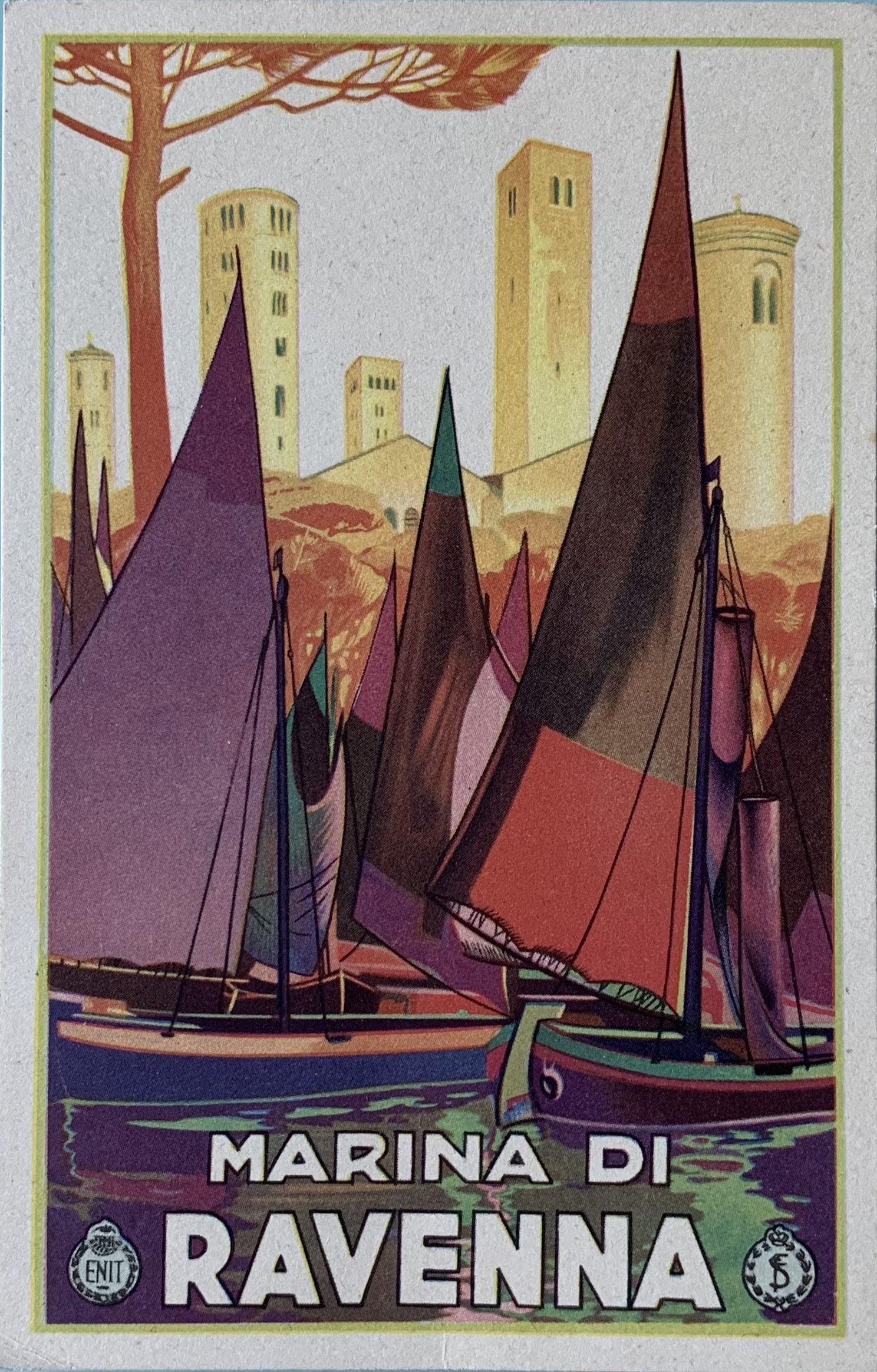 Cartolina d'epoca - ENIT. Marina di Ravenna 1931 - immagine 1