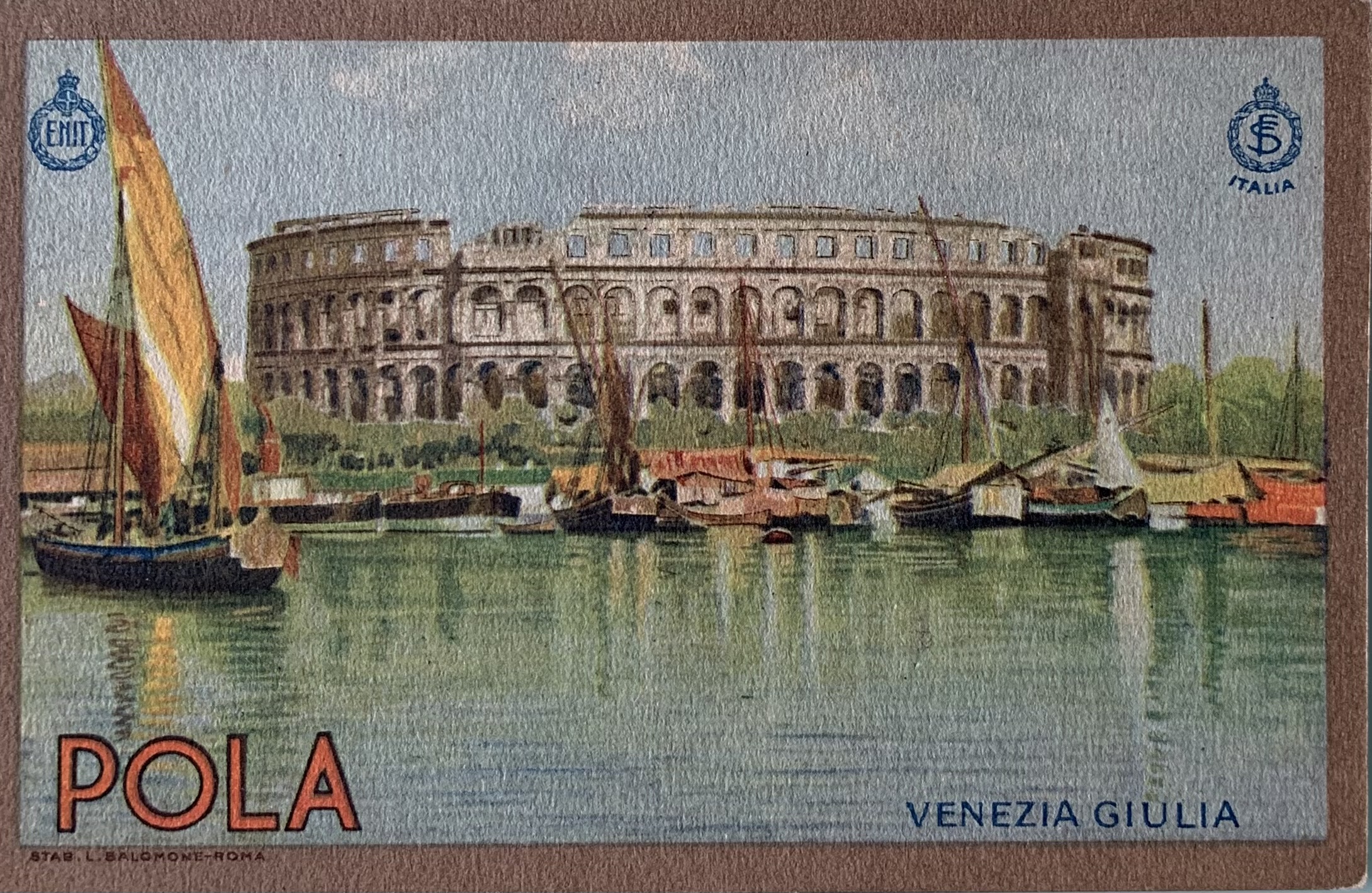 Cartolina d'epoca - ENIT. Pola Venezia Giulia 1930 - immagine 1