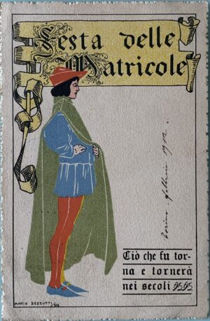 Cartolina d'epoca - Festa delle Matricole Torino 1912