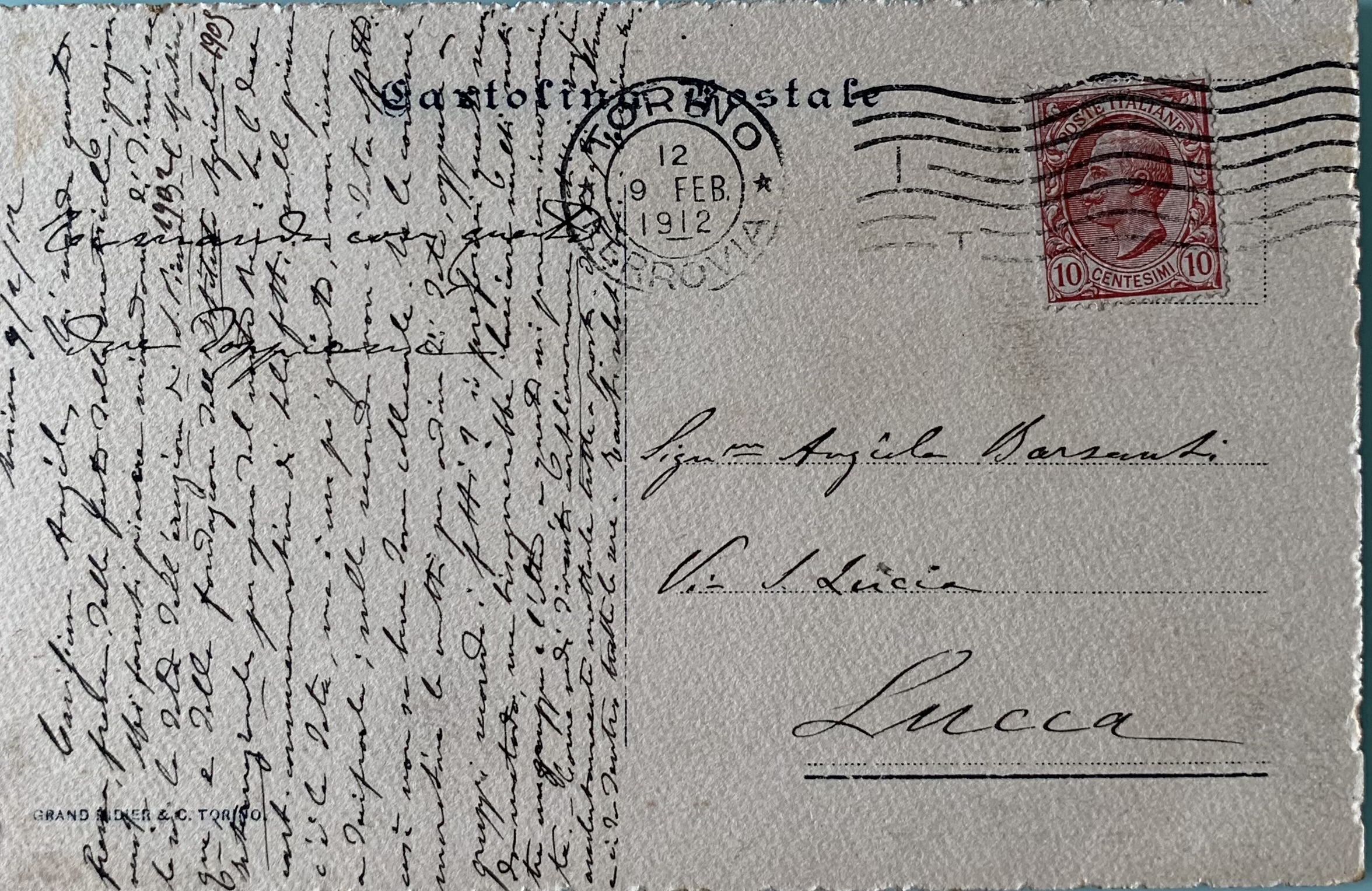 Cartolina d'epoca - Festa delle Matricole Torino 1912 - immagine 2