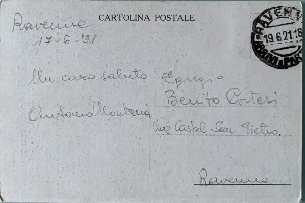 Cartolina d'epoca - Raid Baracca. VI° Centenario Dantesco Ravenna 1921