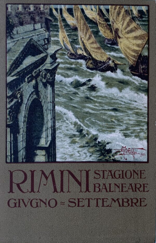 Cartolina d'epoca - Stagione Balneare Rimini 1922