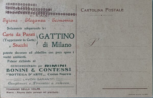 Cartolina d'epoca - Stagione Balneare Rimini 1922