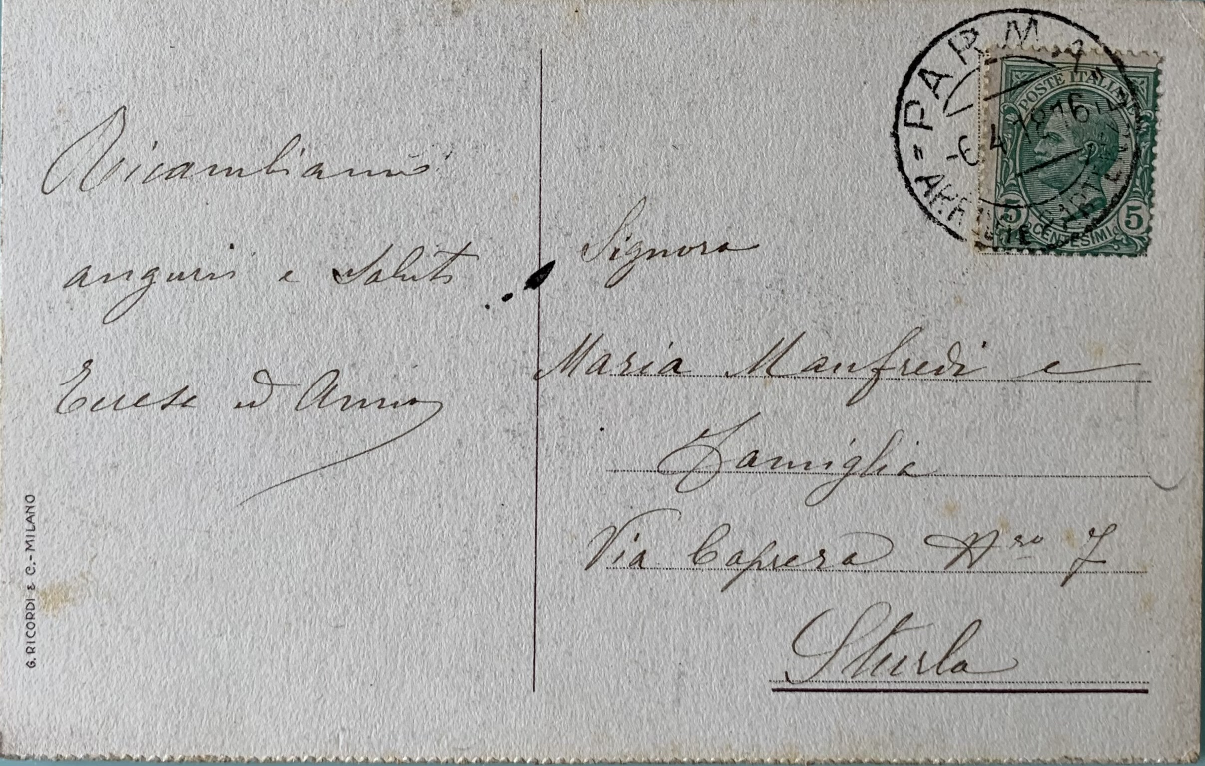 Cartolina d'epoca - Esposizione d'Arte degli Alleati Milano 1916 - immagine 2