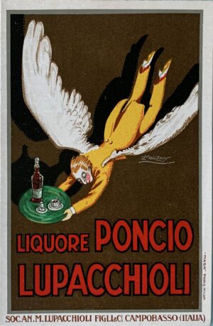Cartolina d'epoca - Liquore Poncio Lupacchioli Campobasso 1922