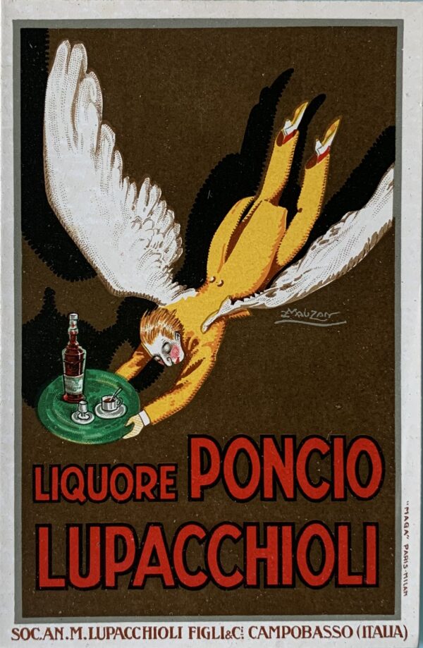 Cartolina d'epoca - Liquore Poncio Lupacchioli Campobasso 1922