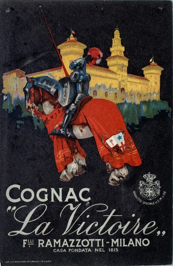 Cartolina d'epoca - Cognac La Victoire Fratelli Ramazzotti Milano 1920
