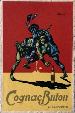 Cartolina d'epoca - Cognac Buton. Il Preferito Bologna 1930