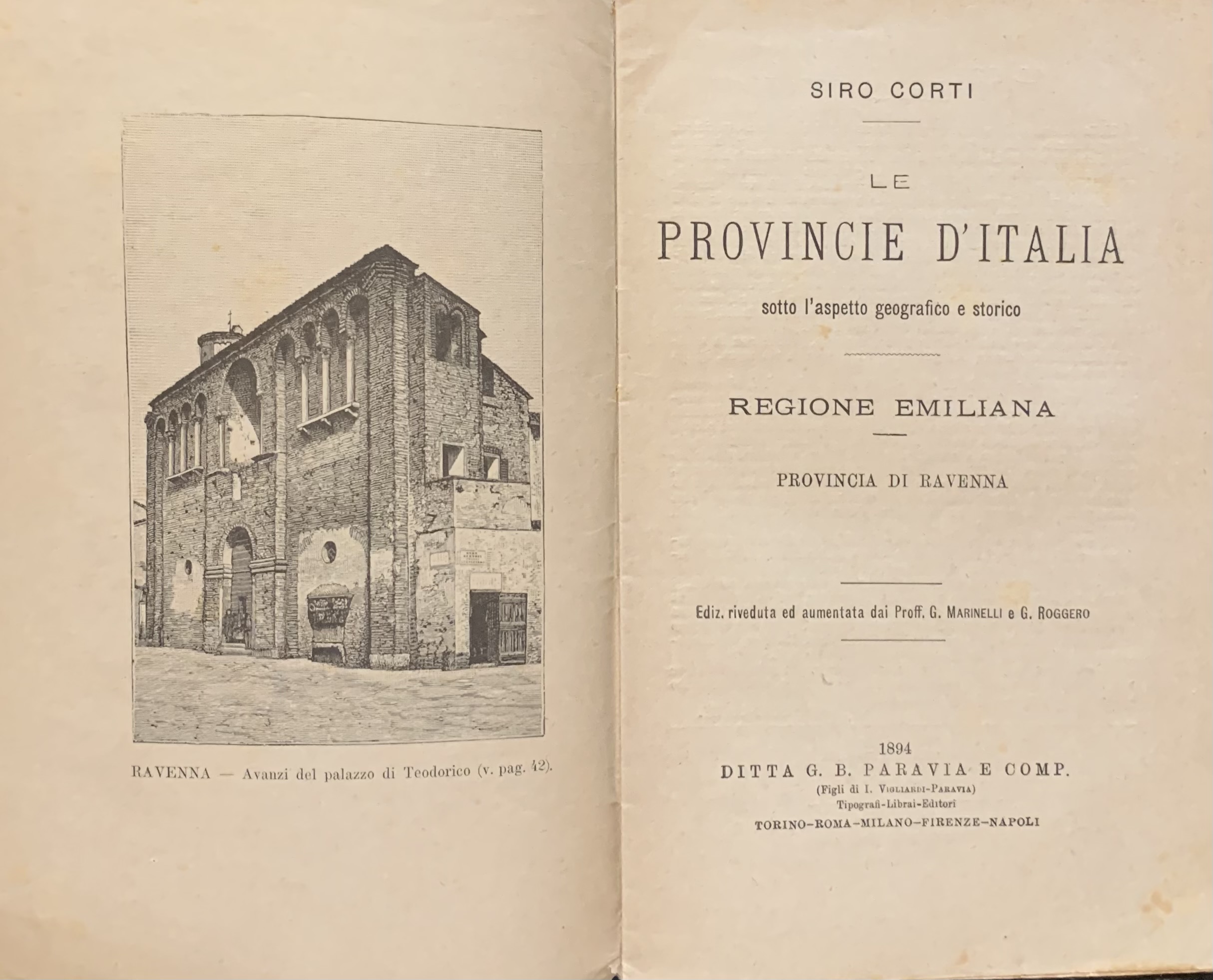 Corti, Siro - Le provincie d'Italia sotto l'aspetto geografico e storico. Regione Emiliana. Provincia di Ravenna   [Paravia Torino, 1894] - immagine 3