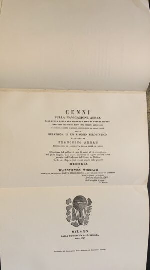 Jotti da Badia Polesine - Documenti sopra le ascensioni aerostatiche eseguite da Francesco Arban aeronauta di Lione   [Guido Modiano Milano, 1930] - immagine 4