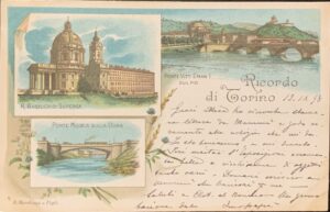 Cartolina d'epoca - Ricordo di Torino. Vedutine 1898