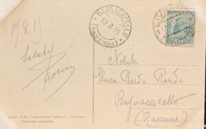 Cartolina d'epoca - Livorno. Piazza Vittorio Emanuele 1915 - immagine 2