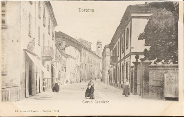 Cartolina d'epoca - Tortona (Alessandria). Corso Leoniero 1906