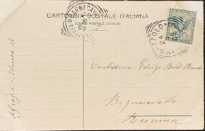 Cartolina d'epoca - Tortona (Alessandria). Corso Leoniero 1906 - immagine 2