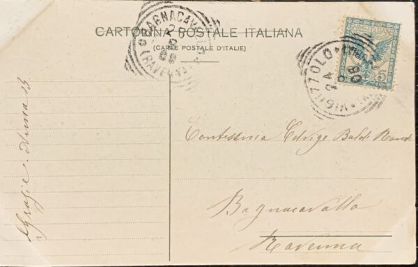 Cartolina d'epoca - Tortona (Alessandria). Corso Leoniero 1906