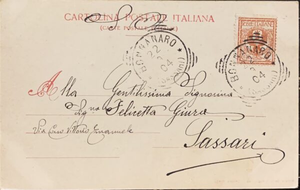 Cartolina d'epoca - Tempio Pausania (Sassari). Fontana di Pastini 1904