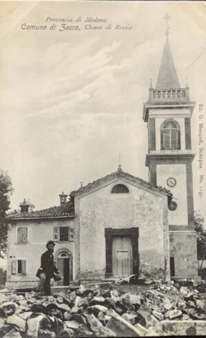 Cartolina d'epoca - Zocca (Modena). Chiesa di Rosola 1909