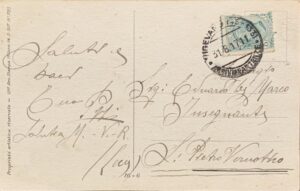 Cartolina d'epoca - Donnina con rosa 1917 (Adelina Zandrino) - immagine 2