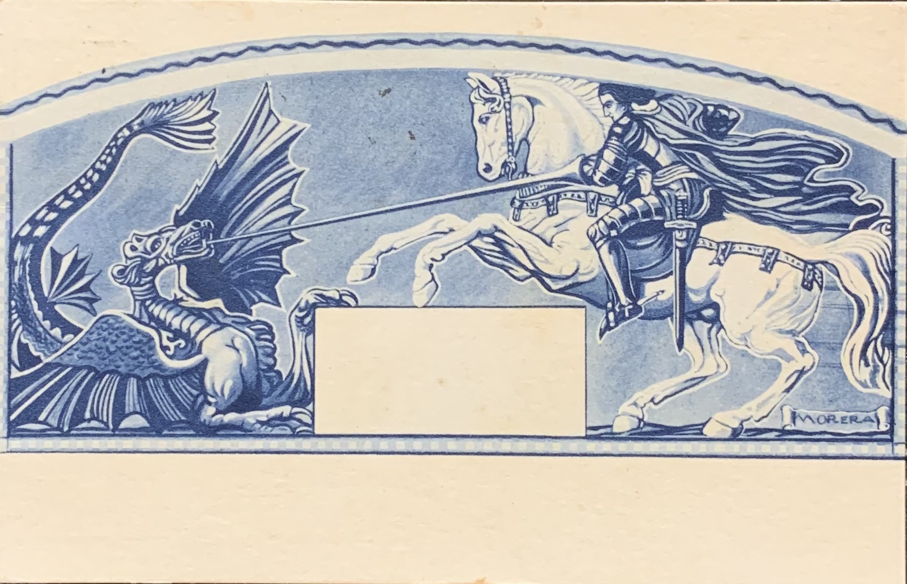 Cartolina d'epoca - Associazione Arma di Cavalleria Gruppo Ligure 1934 (Antonio Morera) - immagine 1