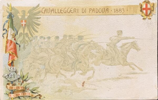 Cartolina d'epoca - Reggimento Cavalleggeri di Padova 1909