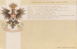 Cartolina d'epoca - Prima Guerra Mondiale. Cavalleggeri di Aquila 1918
