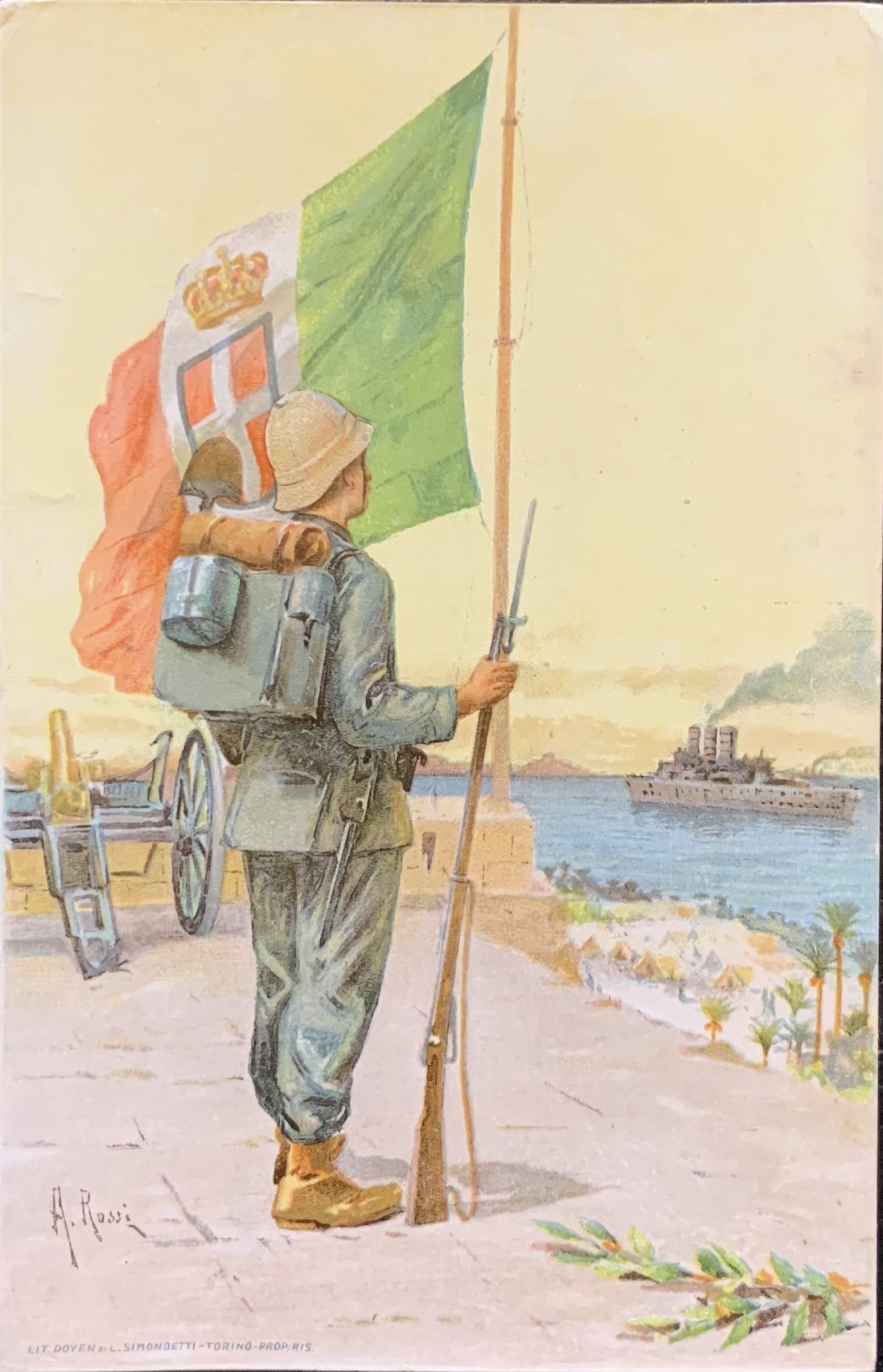 Cartolina d'epoca - Guerra Italo-Turca. Tripolitania e Cirenaica 1911 (Alberto Rossi) - immagine 1