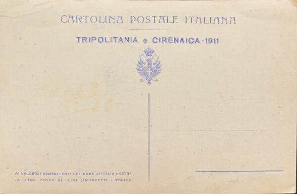 Cartolina d'epoca - Guerra Italo-Turca. Tripolitania e Cirenaica 1911 (Alberto Rossi)