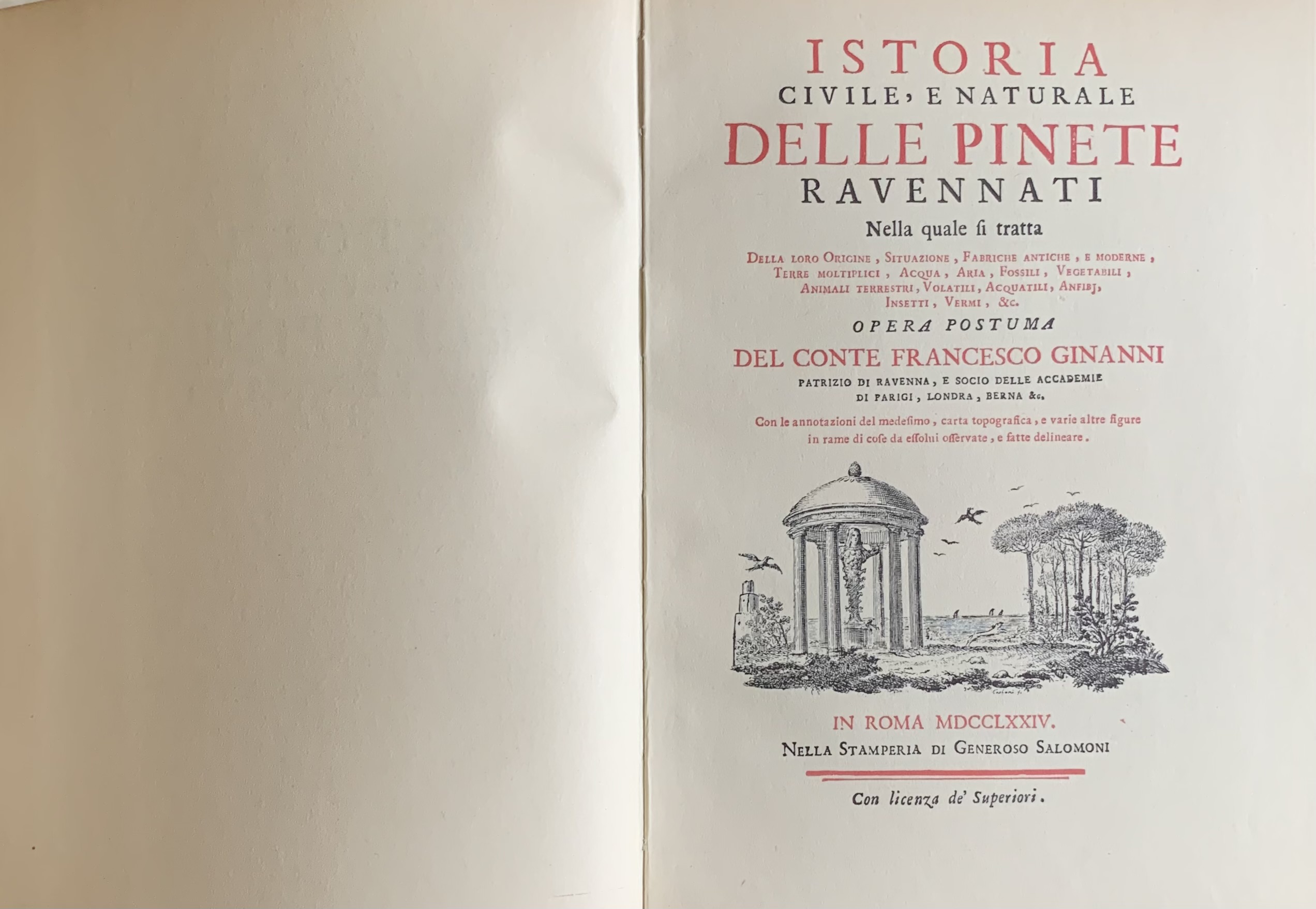 Ginanni, Francesco - Istoria civile e naturale delle pinete ravennati   [Forni Bologna, 1973] - immagine 3
